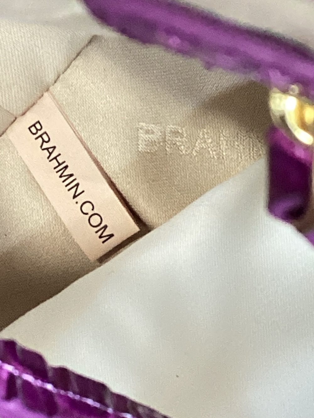 Brahmin Mona Purple Alba Leather Tote - Picture 6 of 7